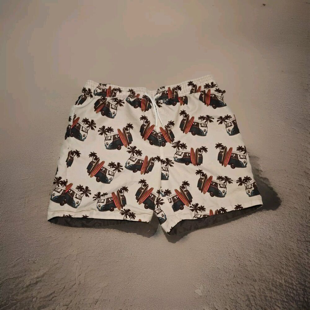 VintageWave Life Men's Large Board Shorts Surfing Swimming Trunks Reversible